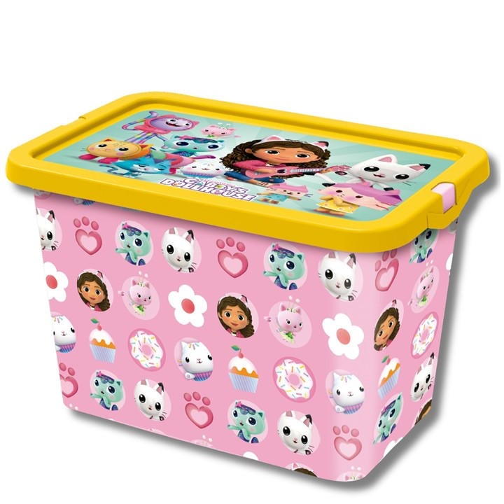 Gabbys Dollhouse  Kids Pink Storage Box 7L, Sports Direct