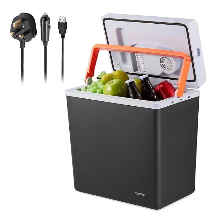 Vonhaus  Grey 20L Electric Cool Box, Sports Direct