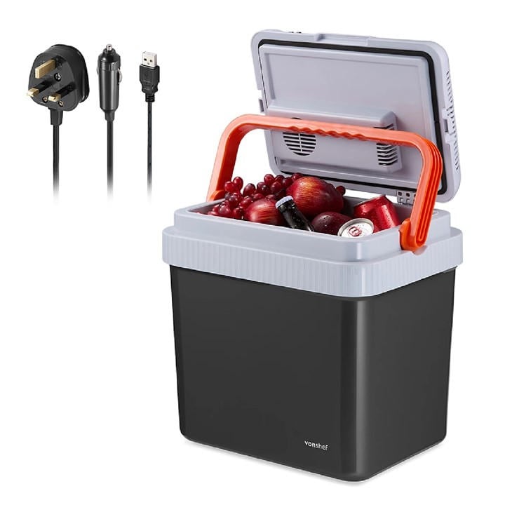 Vonhaus  Grey  Electric Cool Box in Size 24l, Sports Direct
