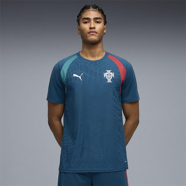 Green/Silver - Puma - Mens Portugal Training Shirt World Cup 2026