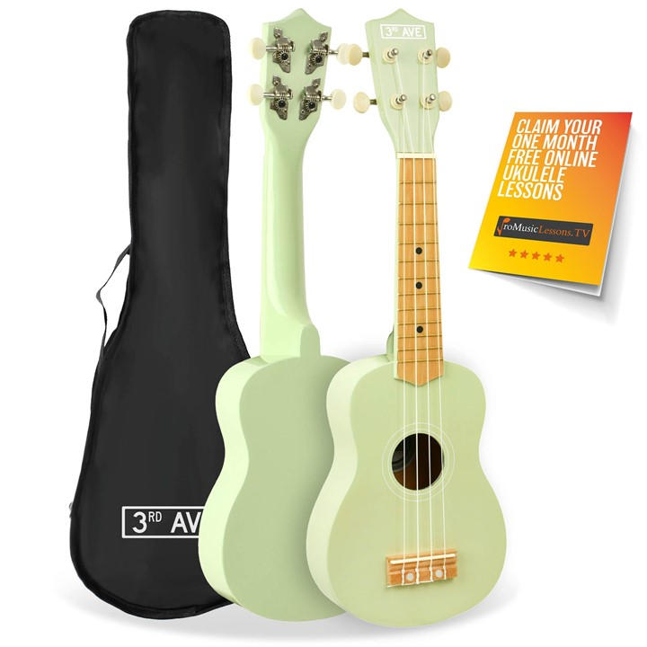 3rd Avenue Soprano Ukulele Beginner 21 Inch 4 Nylon Strings with Free Uke Bag - Pastel Yellow - FREE 1 Month Online Lessons - Image 5