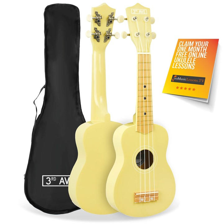 3Rd Avenue  Soprano Ukulele - Rainbow - Pastel Green - Standard - Image 5