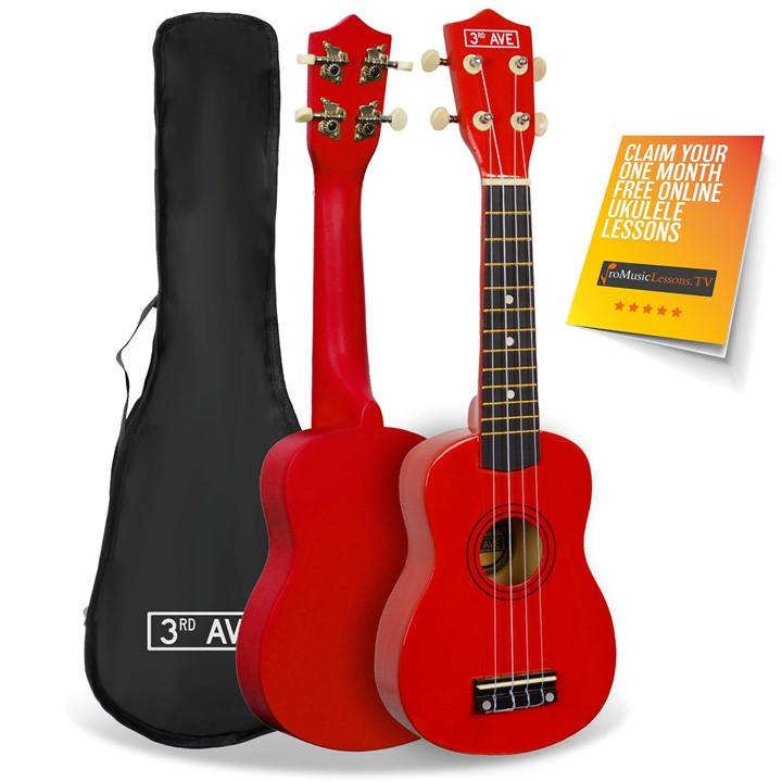 3Rd Avenue  Green Soprano Ukulele - Rainbow in Size Standard, Sports Direct - Image 5