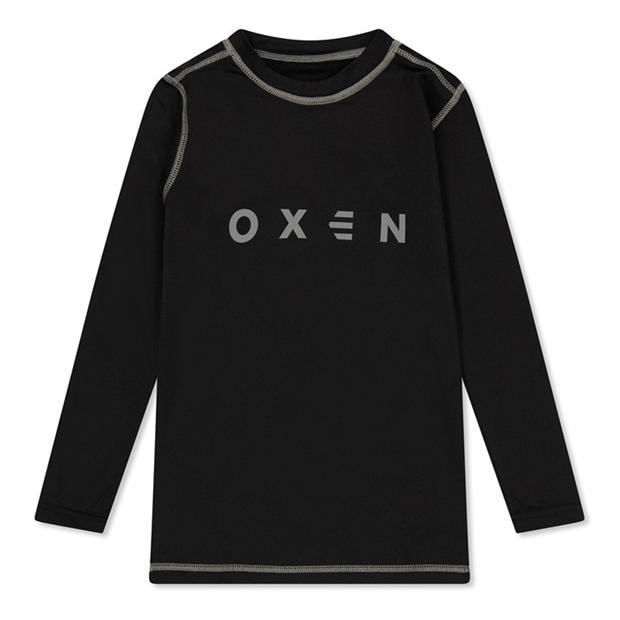 Black - OXEN - Unisex Kids' Long Sleeve Baselayer Top