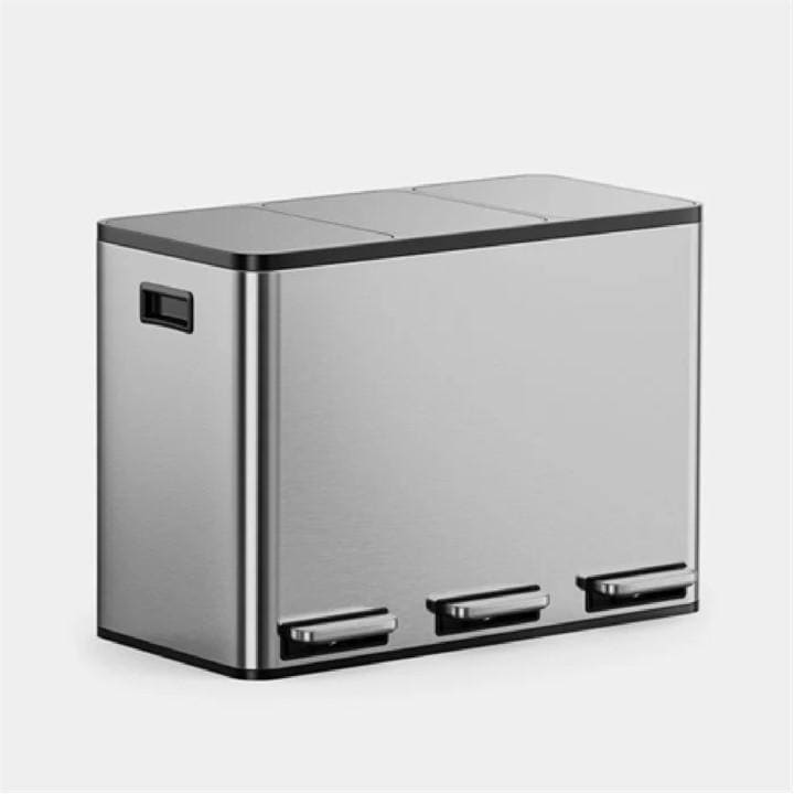 Vonhaus  Silver Triple Bin -  in Size 45l, Sports Direct