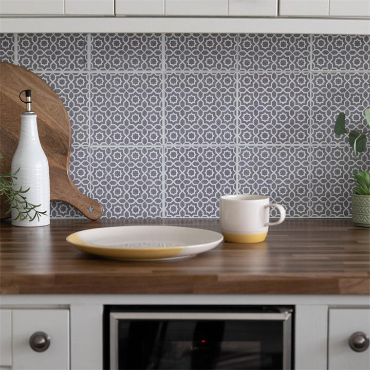 D C Fix  Grey Self Adhesive Vinyl Wall Tiles Lina in Size 0.42 SQM, Sports Direct