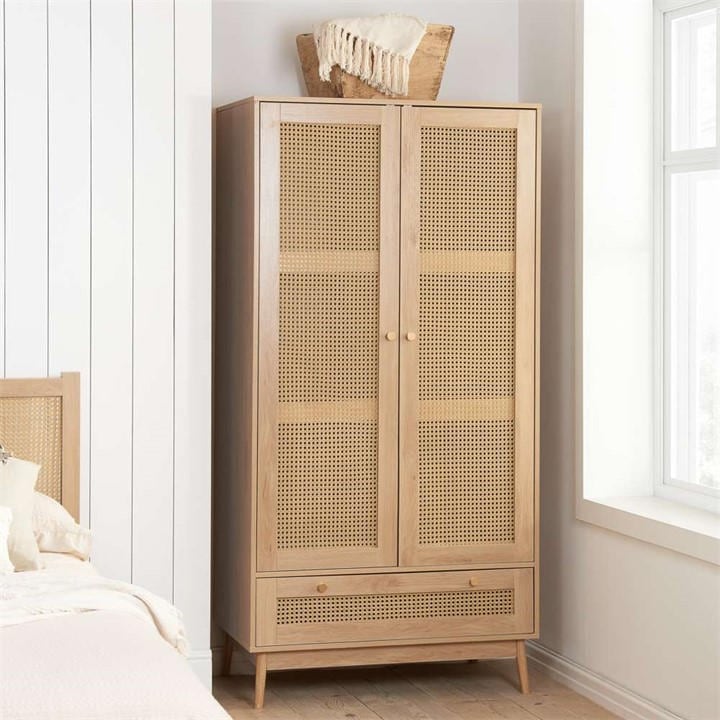 Birlea  Nude Croxley 2 Door 1 Drawer Wardrobe, Sports Direct