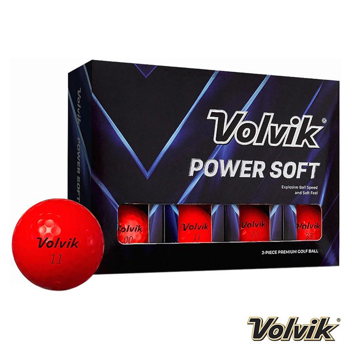 Volvik  Red Powersoft Golf Balls, Sports Direct