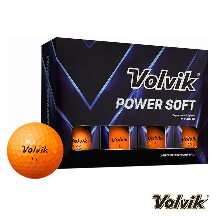 Volvik  Orange Powersoft Golf Balls, Sports Direct