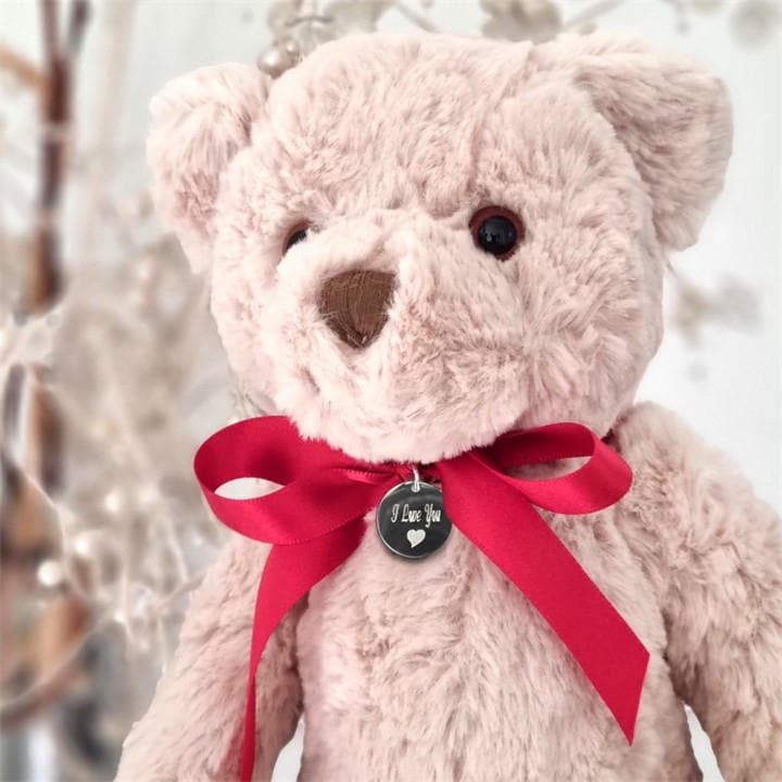 Aye Do Gifts  Cream I Love You Teddy Bear & Engraved Charm - 5299-Tdy, Sports Direct
