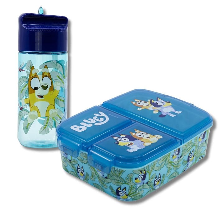 Bluey  Kids Blue Y 2 Piece Lunch Set, Sports Direct