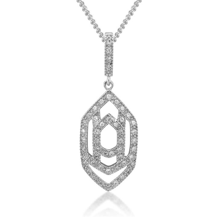 Espree Women's Silver The Twinkle Pendant, Sports Direct