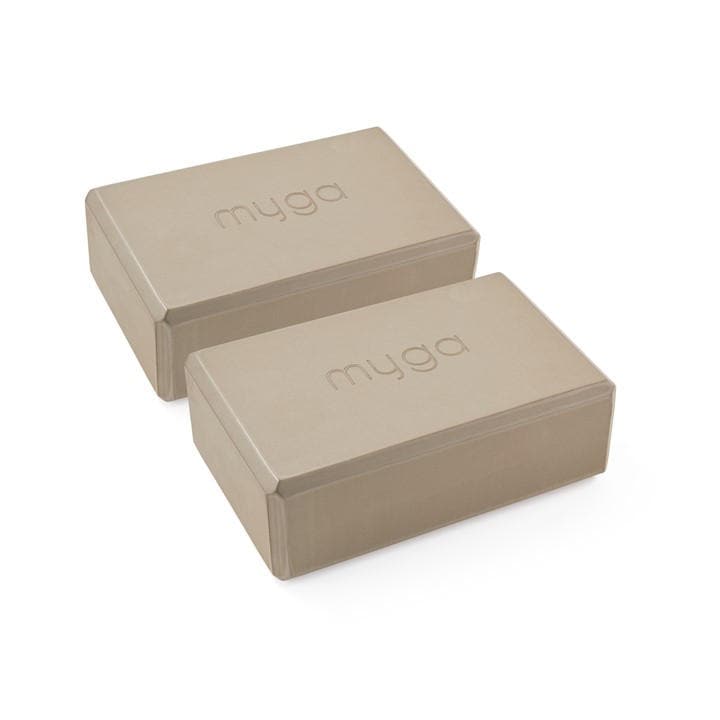 Myga  Brown Yoga Blocks Pairs – Neutral Tone, Sports Direct