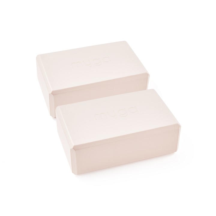 Myga Unisex Pink Yoga Blocks Pairs – Neutral Tone