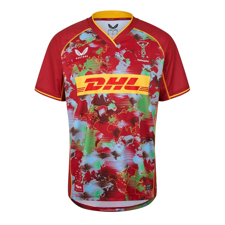 Castore Men's Red Harlequins Big Game Shirt 2024 2025 in Size L, Sports Direct