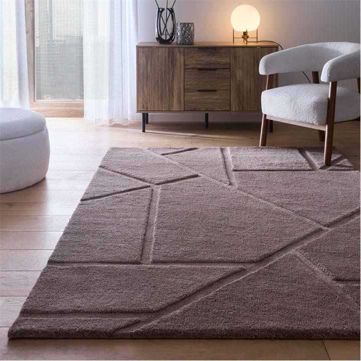 Origin Rugs  Purple Stack Rug in Size 160x230cm, Sports Direct