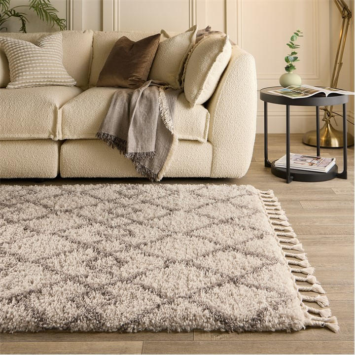 Origin Rugs  White Casablanca Rug in Size 120x170cm, Sports Direct