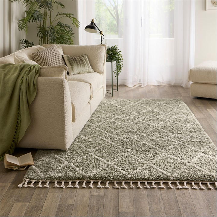 Origin Rugs  Green Casablanca Rug in Size 160x230cm, Sports Direct