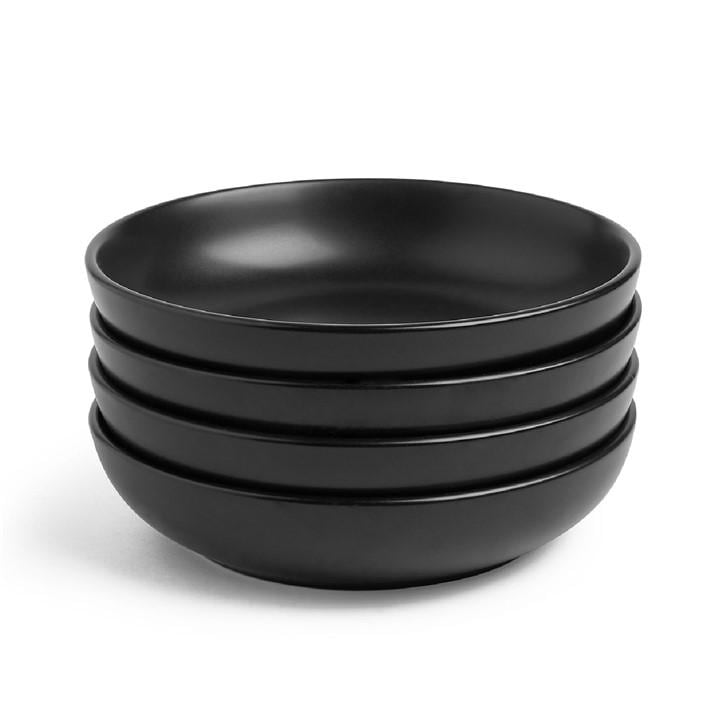 Vonshef  Black Matte Pasta Bowl Set – 4 Piece, Sports Direct