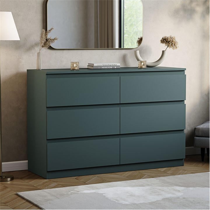 Lassic  Green Vida Designs Denver 6 Drawer Chest, Sports Direct
