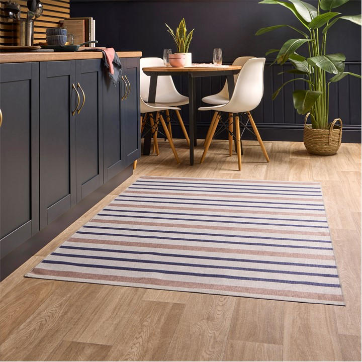 Origin Rugs   Washable Coastal Stripe in Size 67x200cm, Sports Direct