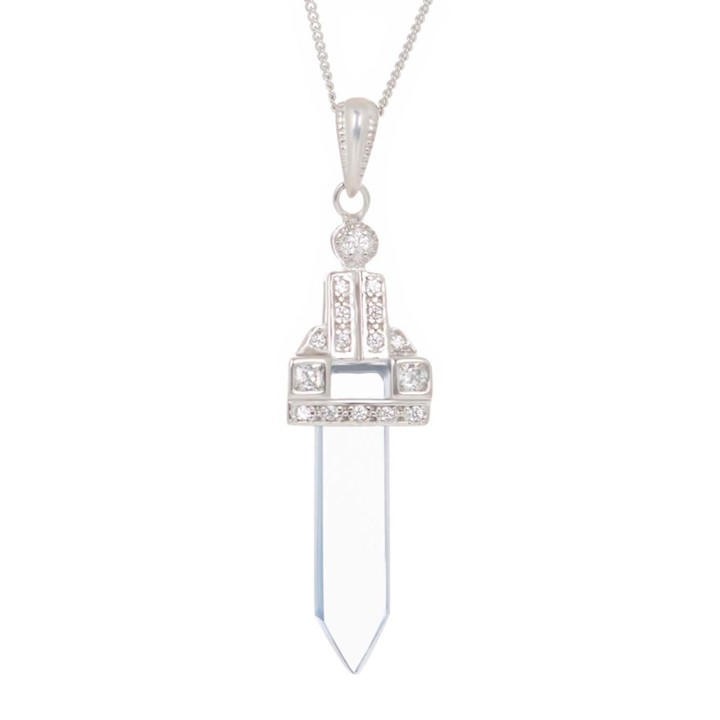 Espree Women's Silver The Sword Pendant, Sports Direct