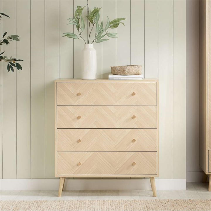 Birlea  Nude Herringford 4 Drawer Chest, Sports Direct