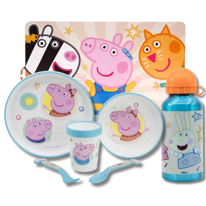 Peppa Pig Kids Orange 3 Piece Dinner Set, Sports Direct