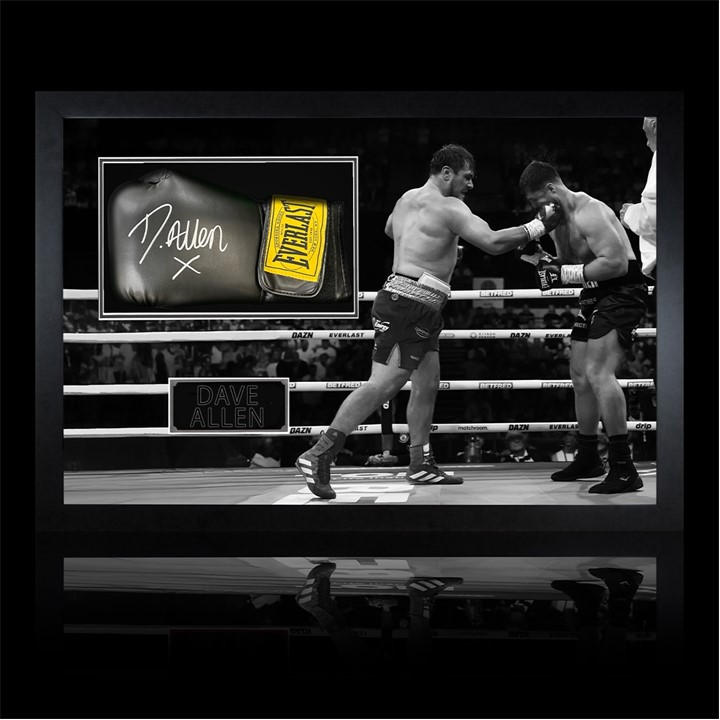 The Fan Cave  Black Dave Allen Signed Glove Iconic Frame in Size 690mm x 48, Sports Direct
