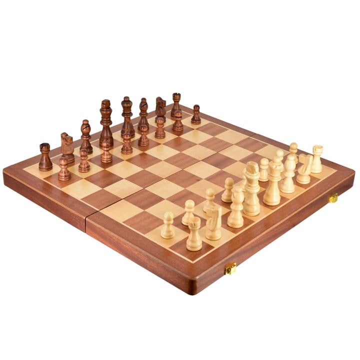 Planet Direct  Kids  .y Premium 15 Inch Wooden Magnetic Chess Set in Size M, Sports Direct