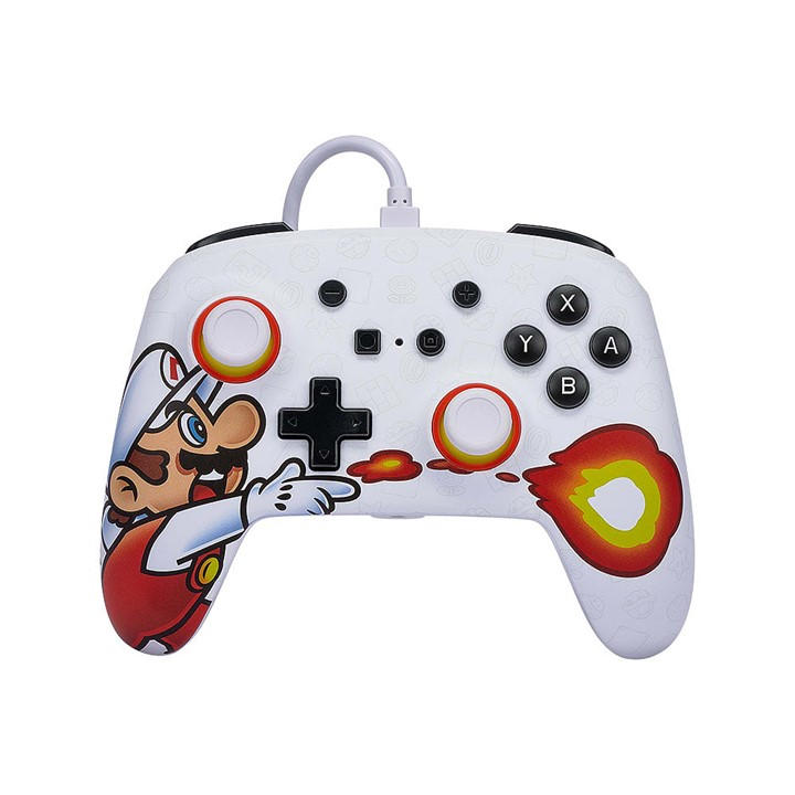 Powera  Black Switch Enhanced Wired Controller - Fireball Mario, Sports Direct