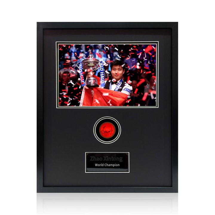 The Fan Cave  Red Zhao Xintong Signed Ball Compact Frame in Size 530mm x 43, Sports Direct