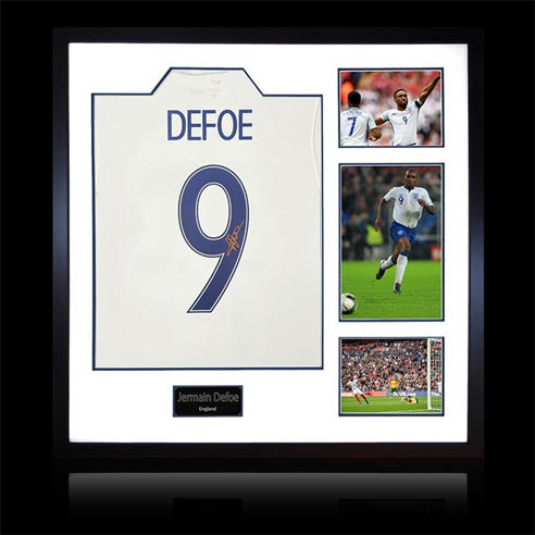 The Fan Cave - Jermain Defoe Signed England Shirt Elite Frame