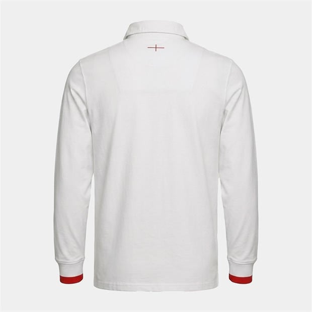 Бяло - RFU - England Rugby Long Sleeve Shirt Mens