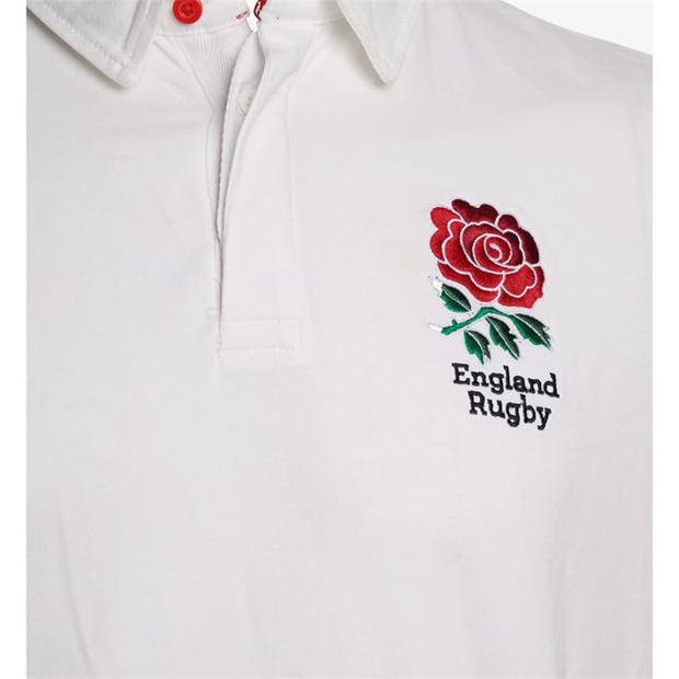 Бяло - RFU - England Rugby Long Sleeve Shirt Mens