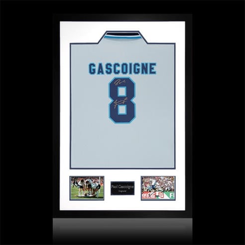 The Fan Cave - Paul Gascoigne Signed England 96 Shirt Premium Fr