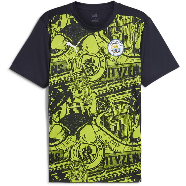 Manchester City  Men's   Fc Pre Match Shirt 24/25 , Football by Puma in Size 2XL, Sports Direct