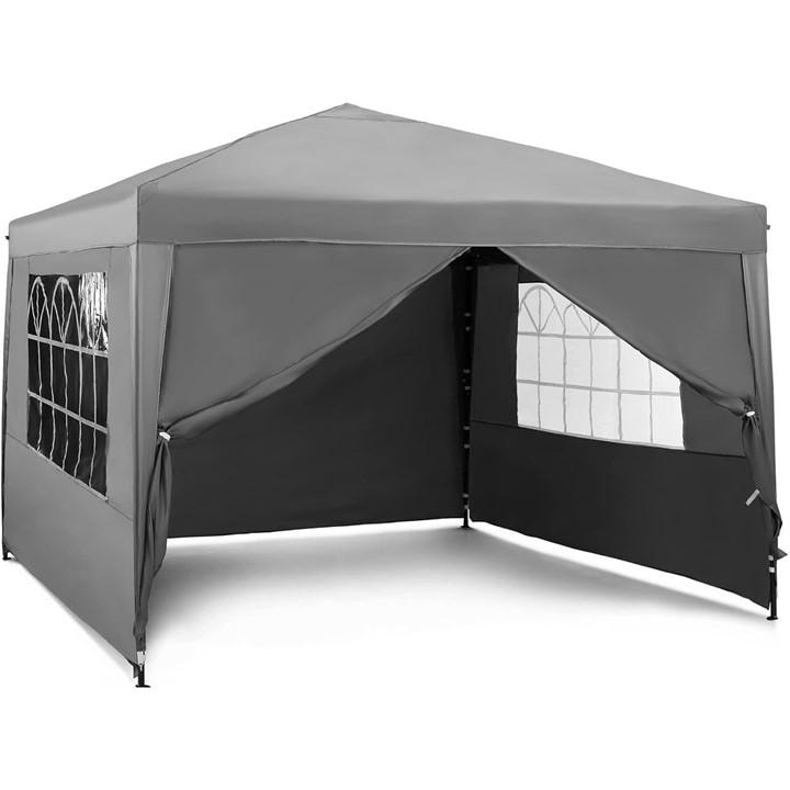 Vonhaus  Grey Pop Up Gazebo Including Sides, Sports Direct
