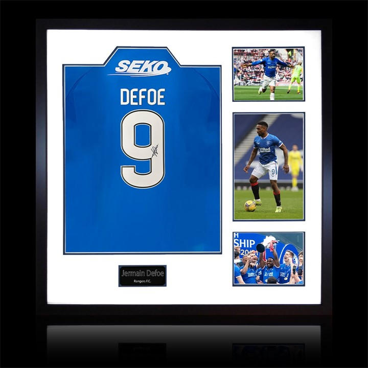Rangers    Jermain Defoe Signed  Shirt Elite Frame, Football by The Fan Cave in Size 820mm x 82, Sports Direct