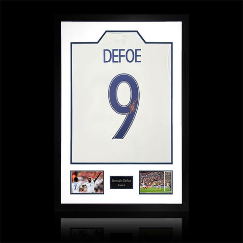 The Fan Cave - Jermain Defoe Signed England Shirt Premium Frame