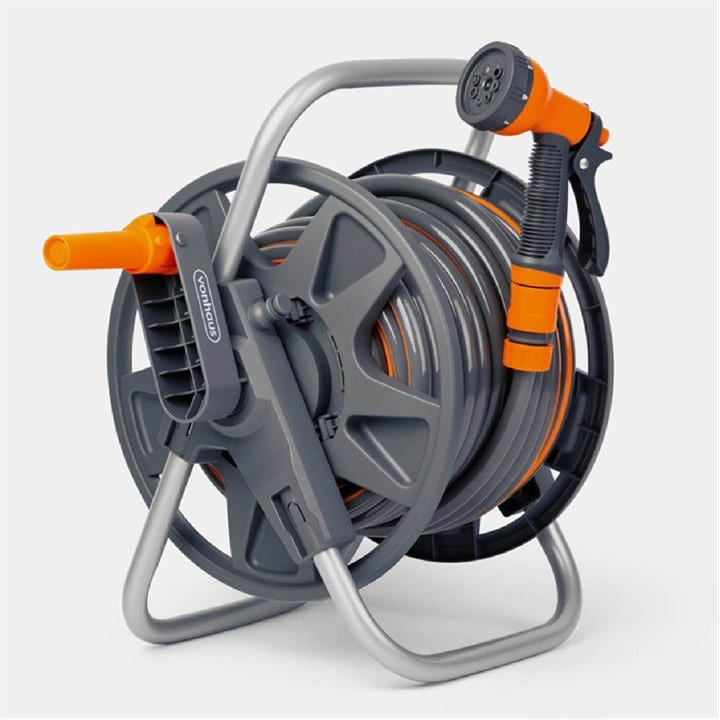 Vonhaus  Orange Garden Hose Reel -  in Size 25m, Sports Direct