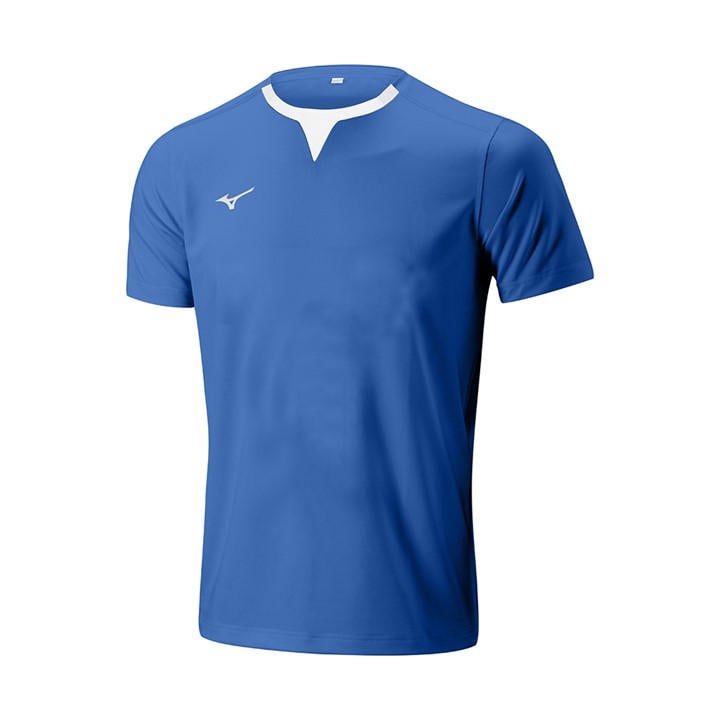 Mizuno Men's Blue Rugby Training Shirt in Size L, Sports Direct