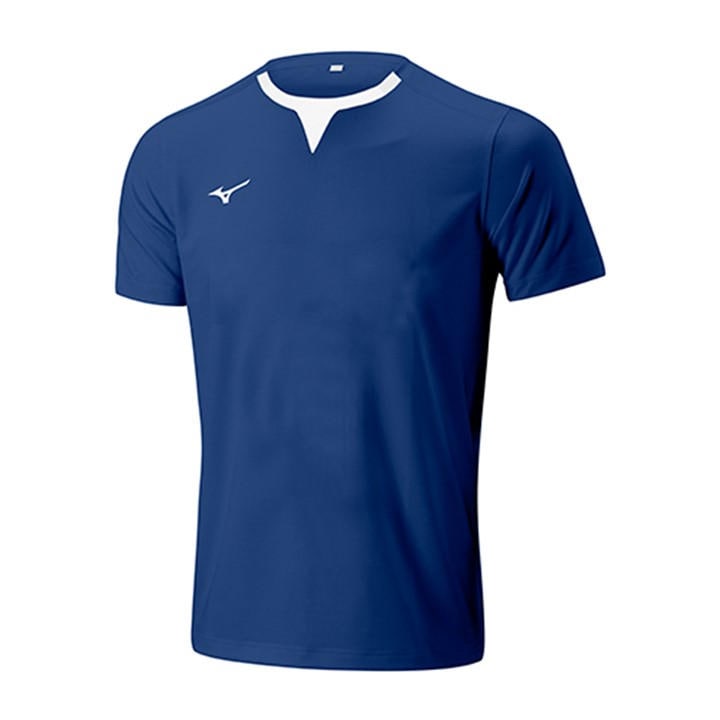 Mizuno Men's Blue Rugby Training Shirt in Size L, Sports Direct