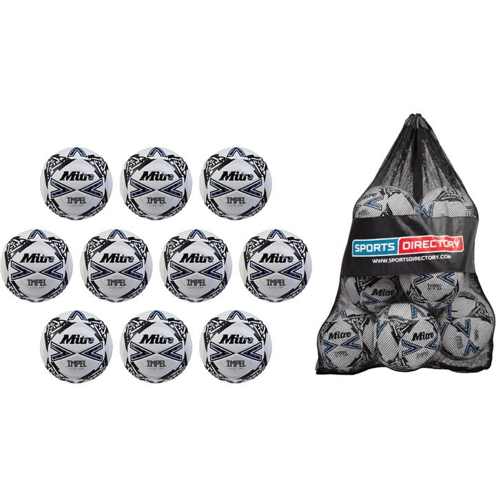 Mitre Impel Lite Footballs - Pack Of 10 in Size Size 5, Sports Direct