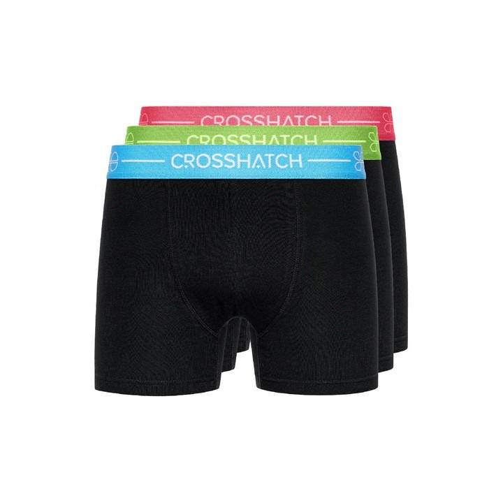 Crosshatch Men's Black 3 Pack Of Astral Mve Boxers in Size 2XL, Sports Direct