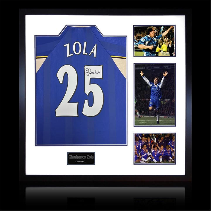 Chelsea    Gianfranco Zola Signed  Premierleague Shirt, Football by The Fan Cave in Size 820mm x 82, Sports Direct