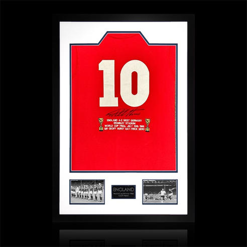 The Fan Cave - Geoff Hurst Signed England '66 Shirt Premium Frame