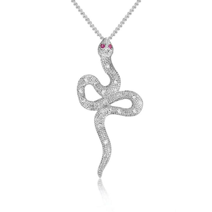 Espree Women's Silver Serpent Pendant, Sports Direct