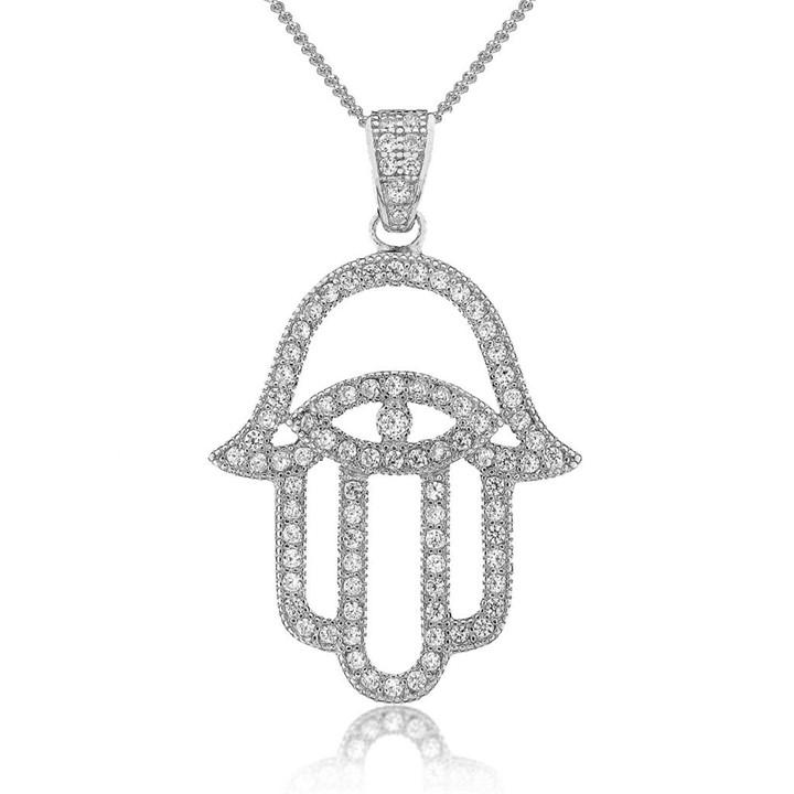 Espree Women's Silver Hamsa Pendant, Sports Direct