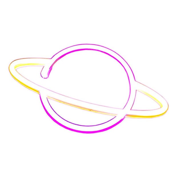 Multi Format and Universal - Litely - Planet – Yellow Ring  Neon LED light